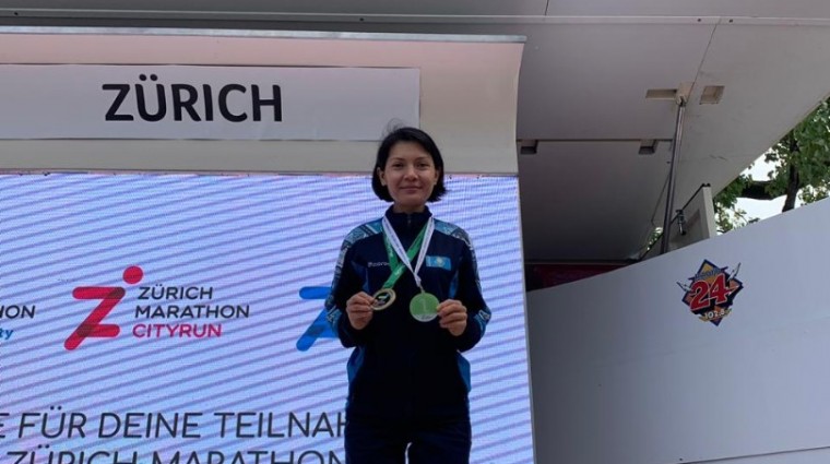 Akmaral Meirman ranked third at Zurich Marathon
