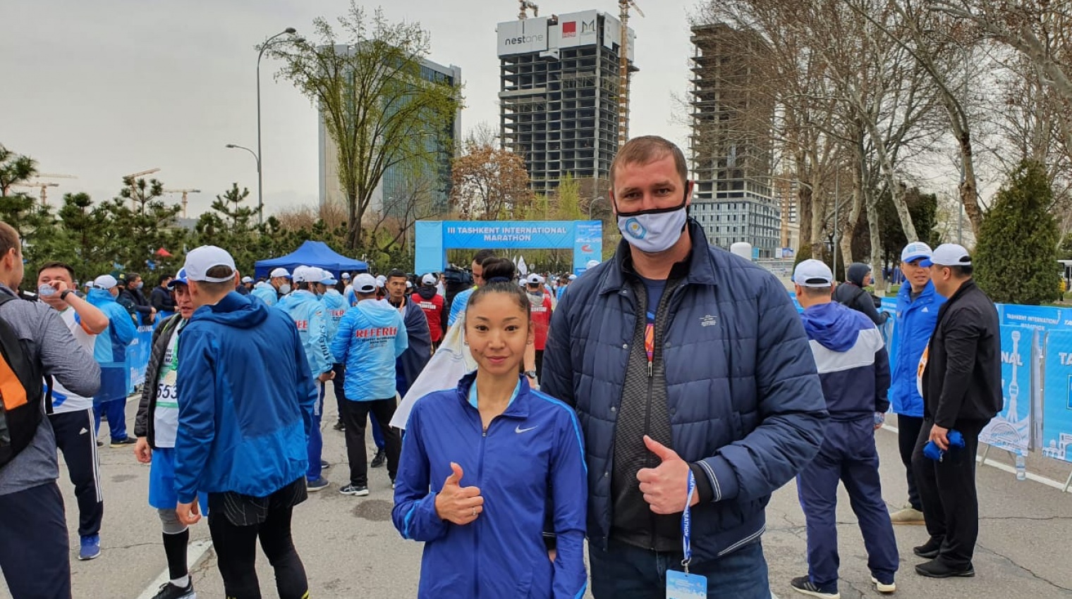 Жанна Мамажанова приняла участие в Ташкентском марафоне