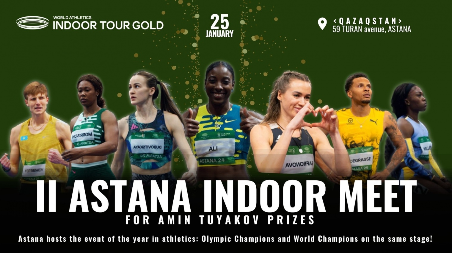 Astana Indoor Meet for Amin Tuyakov Prizes is a unique tournament of the World Indoor Tour Gold series in Astana